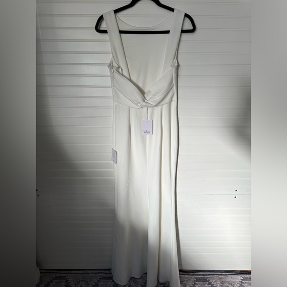 Lulus Love In Your Eyes Ivory Knotted Mermaid Wedding Dress - Picture 10 of 11